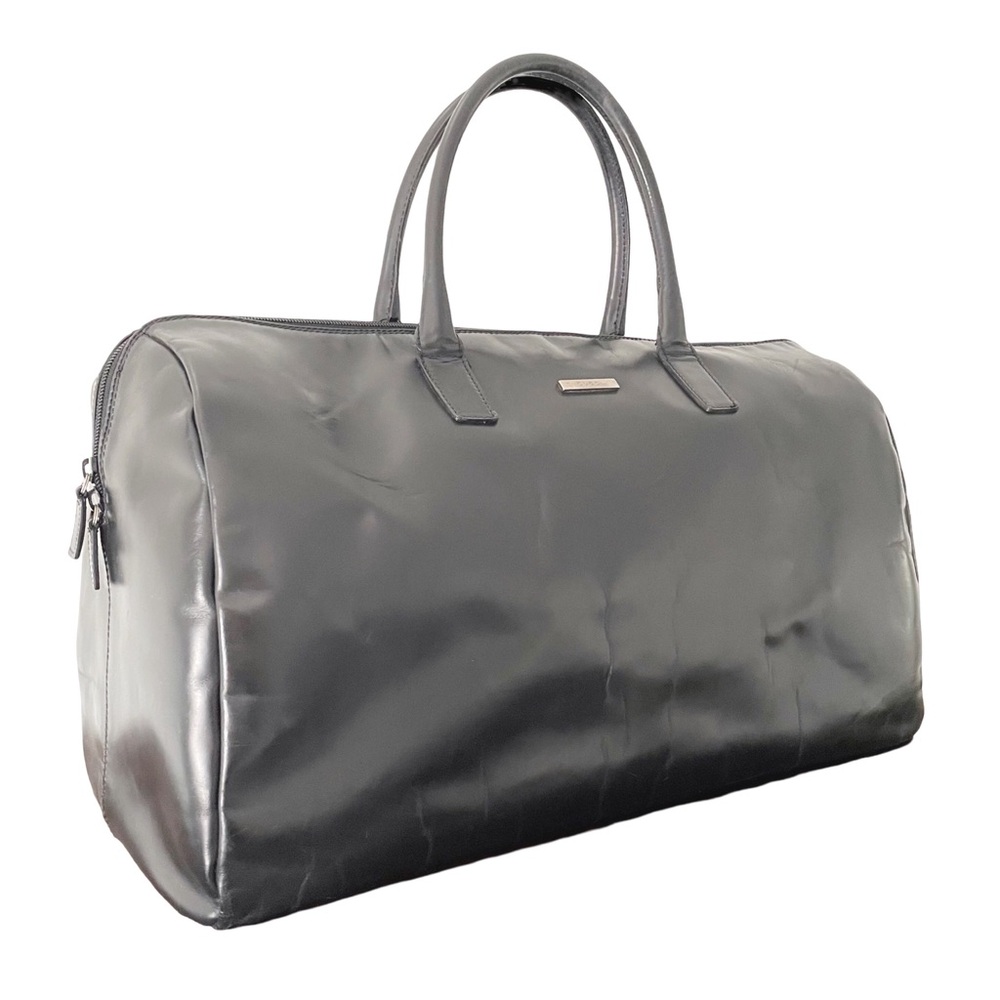 Gucci black matte leather vintage 90s Boston bag duffle travel unisex